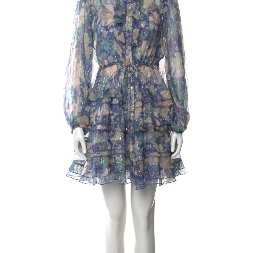 Zimmerman Floral Ruffle Chiffon Dress
